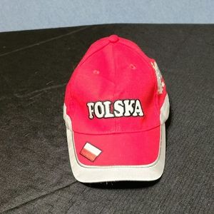 Polka red white hat